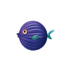 Eggplant Bauble Fish